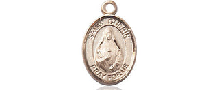 14kt Gold Saint Theodora Medal Engraved Catholic Saint Jewelry