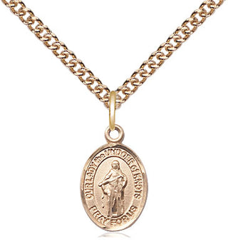 14kt Gold Filled Our Lady of Knots Medal Religious and Catholic Jewelry Engraved Catholic Saint Jewelry