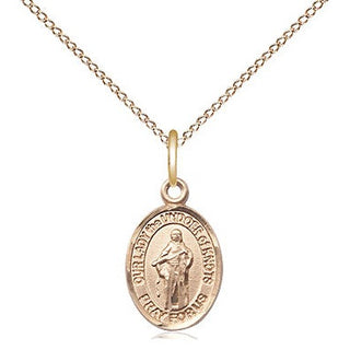 14kt Gold Our Lady of Knots Medal Engraved Catholic Saint Jewelry