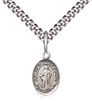 Pewter Our Lady the Undoer of Knots Medal Religious and Catholic Jewelry Engraved Catholic Saint Jewelry