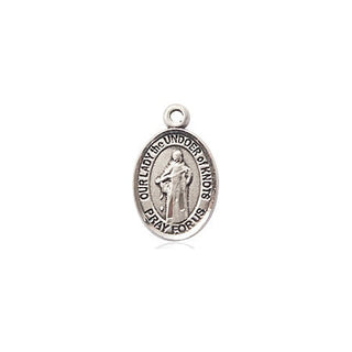 Sterling Silver Our Lady of Knots Medal Engraved Catholic Saint Jewelry