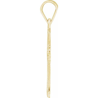 14K Yellow Cross Pendant