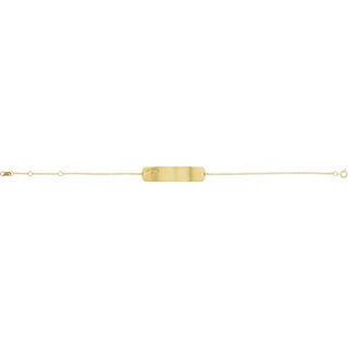 18K Yellow Gold-Plated Sterling Silver Engravable Medical Identification 6 1/2-7 1/2" Bracelet