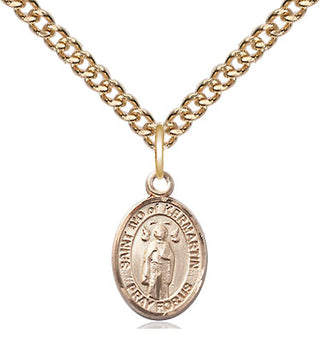 14kt Gold Saint Ivo Medal Engraved Catholic Saint Jewelry
