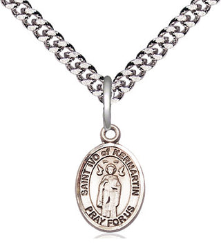 Pewter Saint Ivo Medal Religious and Catholic Jewelry Engraved Catholic Saint Jewelry
