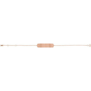 14K Rose Engravable Medical Identification 6 1/2-7 1/2" Bracelet