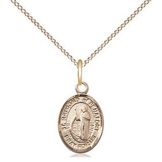 14kt Gold Filled Saint Raymond of Penafort Medal Religious and Catholic Jewelry Engraved Catholic Saint Jewelry