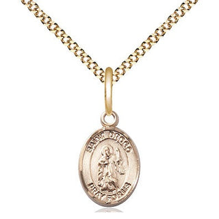 14kt Gold Filled Saint Drogo Medal Religious and Catholic Jewelry Engraved Catholic Saint Jewelry
