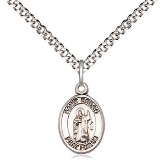 Pewter Saint Drogo Medal Religious and Catholic Jewelry Engraved Catholic Saint Jewelry
