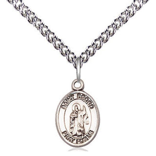 Sterling Silver Saint Drogo Medal Religious and Catholic Jewelry Engraved Catholic Saint Jewelry
