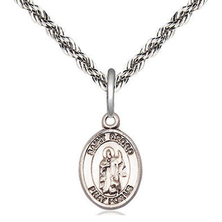Sterling Silver Saint Drogo Medal Religious and Catholic Jewelry Engraved Catholic Saint Jewelry