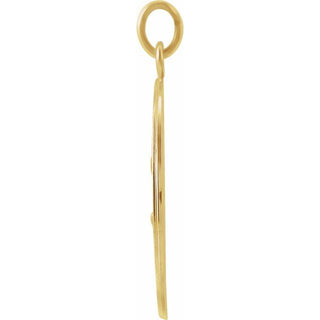 14K Yellow 22 mm Round Our Lady of Fatima Medal