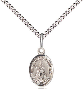 Pewter Our Lady of Assumption Medal Religious and Catholic Jewelry Engraved Catholic Saint Jewelry