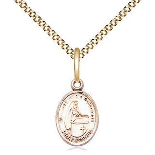 14kt Gold Filled Blessed Emilee Doultremont Medal Religious and Catholic Jewelry Engraved Catholic Saint Jewelry