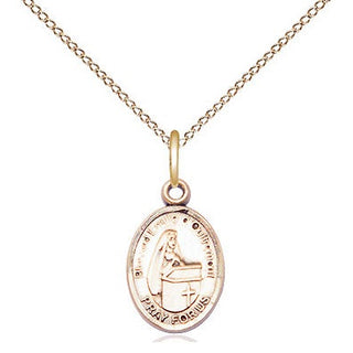 14kt Gold Filled Blessed Emilee Doultremont Medal Religious and Catholic Jewelry Engraved Catholic Saint Jewelry