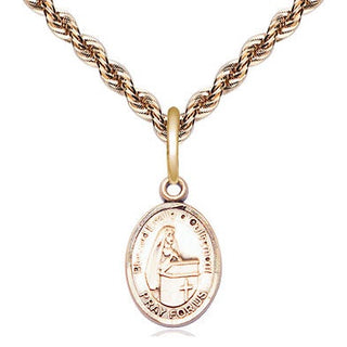 14kt Gold Filled Blessed Emilee Doultremont Medal Religious and Catholic Jewelry Engraved Catholic Saint Jewelry