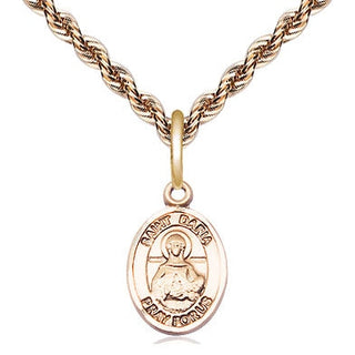 14kt Gold Filled Saint Daria Medal Religious and Catholic Jewelry Engraved Catholic Saint Jewelry