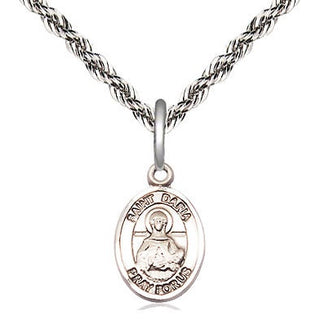Sterling Silver Saint Daria Medal Religious and Catholic Jewelry Engraved Catholic Saint Jewelry
