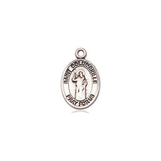 Pewter Saint Columbkille Medal Engraved Catholic Saint Jewelry