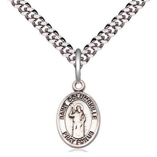 Pewter Saint Columbkille Medal Religious and Catholic Jewelry Engraved Catholic Saint Jewelry