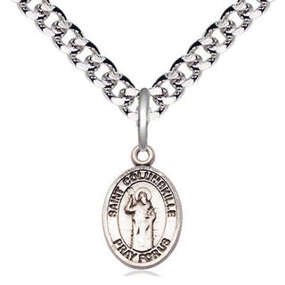 Pewter Saint Columbkille Medal Religious and Catholic Jewelry Engraved Catholic Saint Jewelry