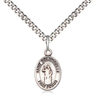 Pewter Saint Columbkille Medal Religious and Catholic Jewelry Engraved Catholic Saint Jewelry