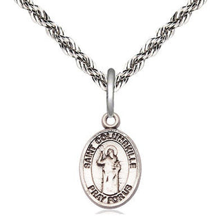 Sterling Silver Saint Columbkille Medal Religious and Catholic Jewelry Engraved Catholic Saint Jewelry