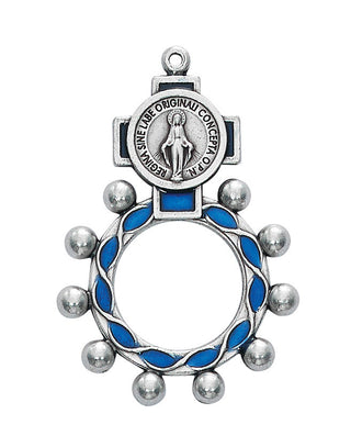 6MM Blue Miraculous Rosary