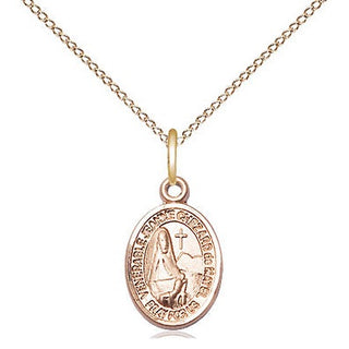 14kt Gold Filled Jeanne Chezard de Matel Medal Religious and Catholic Jewelry Engraved Catholic Saint Jewelry