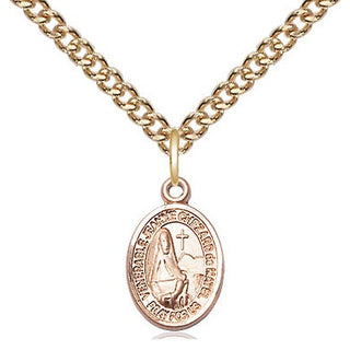 14kt Gold Filled Jeanne Chezard de Matel Medal Religious and Catholic Jewelry Engraved Catholic Saint Jewelry