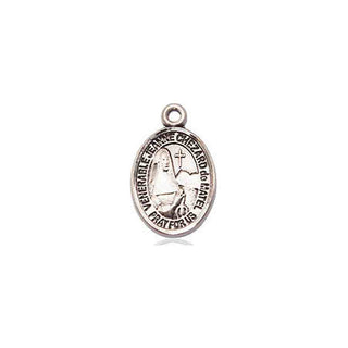 Pewter Jeanne Chezard de Matel Medal Engraved Catholic Saint Jewelry