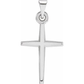 Platinum 23.38x11.75 mm Cross Pendant