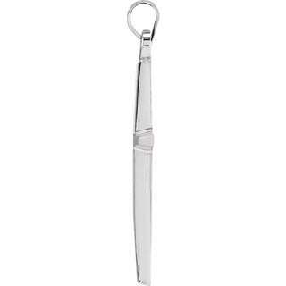 Platinum 32.5x18 mm Cross Pendant