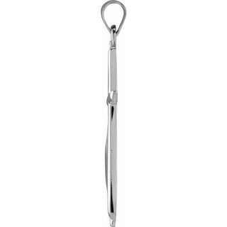 14K White Methodist Cross Pendant