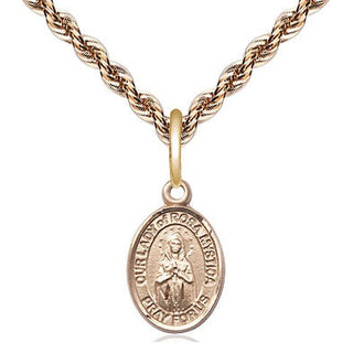14kt Gold Filled Our Lady of Rosa Mystica Medal Religious and Catholic Jewelry Engraved Catholic Saint Jewelry