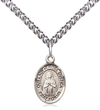 Sterling Silver Our Lady of Rosa Mystica Medal Religious and Catholic Jewelry Engraved Catholic Saint Jewelry