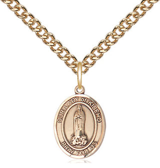 14kt Gold Filled Our Lady of Kibeho Medal Religious and Catholic Jewelry Engraved Catholic Saint Jewelry