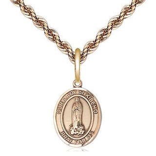 14kt Gold Filled Our Lady of Kibeho Medal Religious and Catholic Jewelry Engraved Catholic Saint Jewelry
