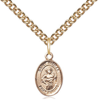 14kt Gold Filled Saint Dismas Medal Religious and Catholic Jewelry Engraved Catholic Saint Jewelry