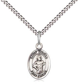 Pewter Saint Dismas Medal Religious and Catholic Jewelry Engraved Catholic Saint Jewelry