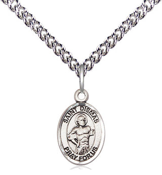 Sterling Silver Saint Dismas Medal Religious and Catholic Jewelry Engraved Catholic Saint Jewelry