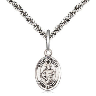 Sterling Silver Saint Dismas Medal Religious and Catholic Jewelry Engraved Catholic Saint Jewelry