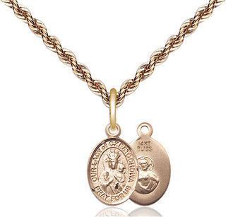 14kt Gold Our Lady of Czestochowa Medal