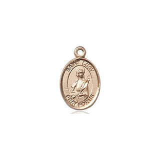 14kt Gold Filled Saint Lucy Medal Engraved Catholic Saint Jewelry
