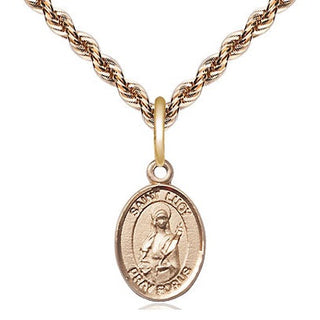 14kt Gold Filled Saint Lucy Medal Religious and Catholic Jewelry Engraved Catholic Saint Jewelry