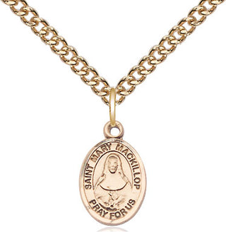 14kt Gold Filled Saint Mary Mackillop Medal Religious and Catholic Jewelry Engraved Catholic Saint Jewelry