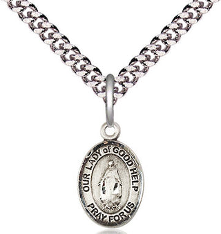 Pewter Our Lady Of Good Help Medal Religious and Catholic Jewelry Engraved Catholic Saint Jewelry