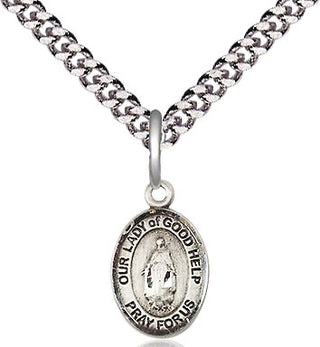 Pewter Our Lady Of Good Help Medal Religious and Catholic Jewelry Engraved Catholic Saint Jewelry