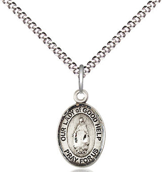 Sterling Silver Our Lady Of Good Help Medal Religious and Catholic Jewelry Engraved Catholic Saint Jewelry