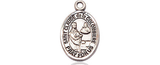 Pewter Saint Claude de la Colombiere Medal Engraved Catholic Saint Jewelry